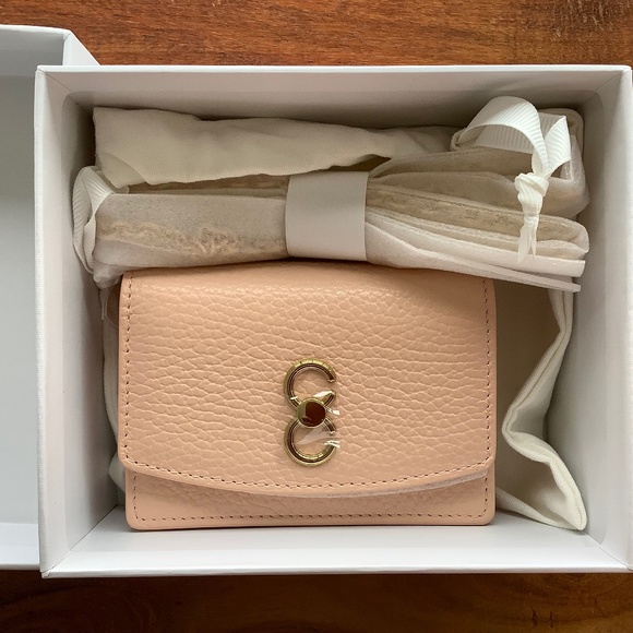 NWT Cafuné double-C cardholder with chain in blush - Picture 4 of 7